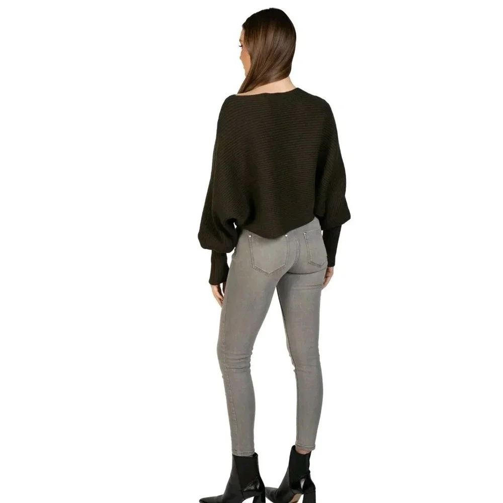 NEW Love Token 'Franklin ' Dolman Sweater M Olive Green $159